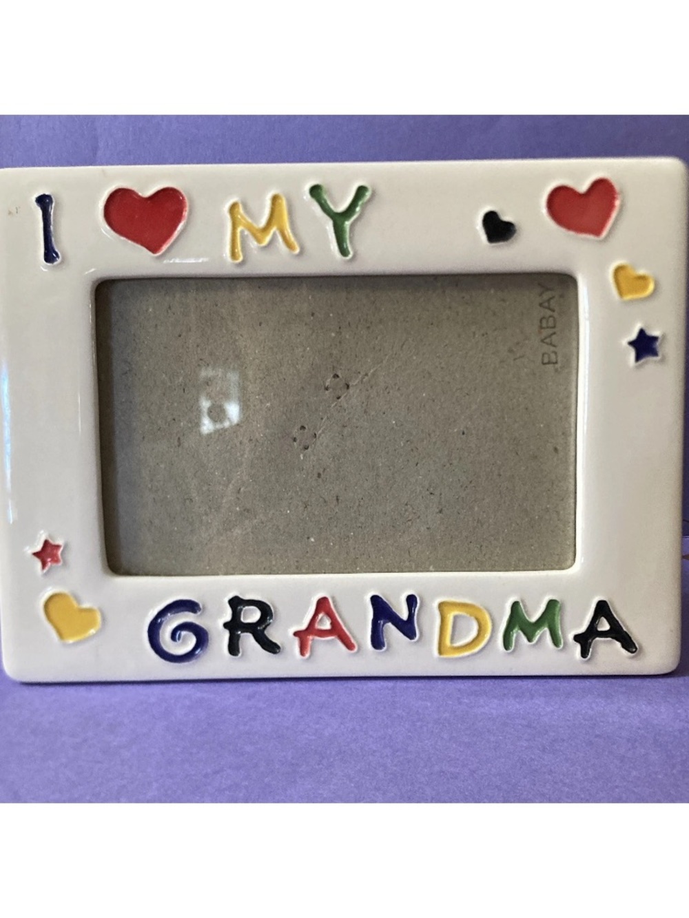 I Love My Grandma Colorful Ceramic Photo Frame